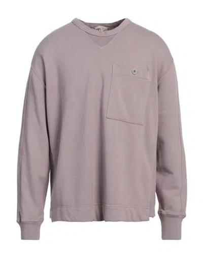 Ten C Man Sweatshirt Lilac Size Xxl Cotton In Purple