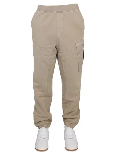 Ten C Men's Jogger Pants With Elastic Waistband In Grey