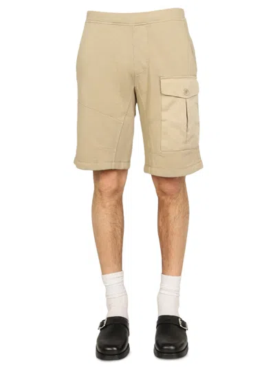 Ten C Men's Mini Sweatshirt Shorts In Beige