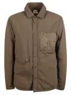 Ten C Padded Press-stud Shirt Jacket In Green