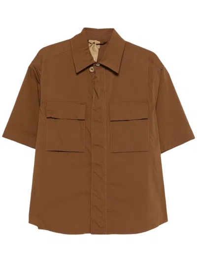 Ten C Mid Layer Shirt In Brown