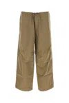 Ten C Pantalone Dalla Gamba Ampia In Misto Cotone Verde Militare  Uomo