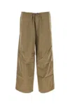 Ten C Pantalone Dalla Gamba Ampia In Misto Cotone Verde Militare  Uomo In Green