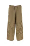 Ten C Military Green Cotton Blend Wide-leg Pant