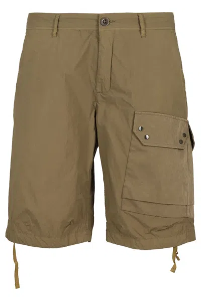 Ten C Military Green Shorts In Brown