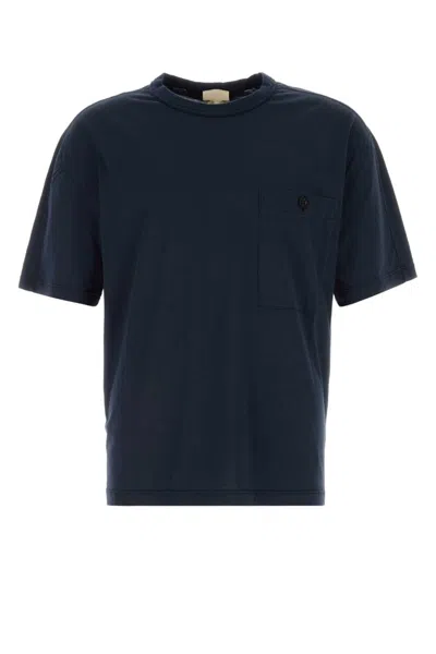 TEN C NAVY BLUE COTTON T-SHIRT