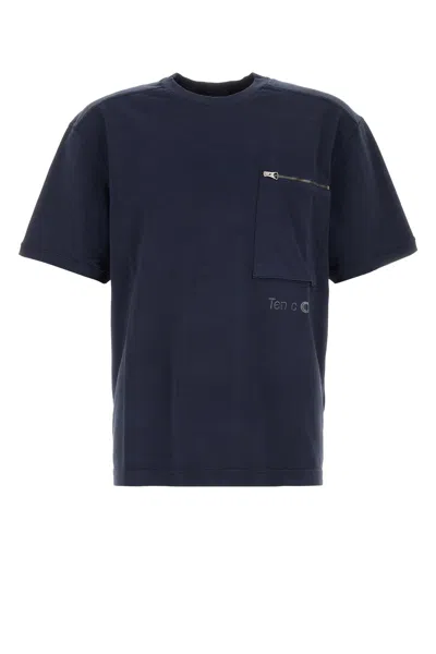 Ten C Navy Blue Cotton T-shirt