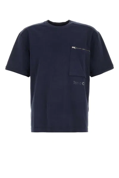 Ten C Navy Blue Cotton T-shirt