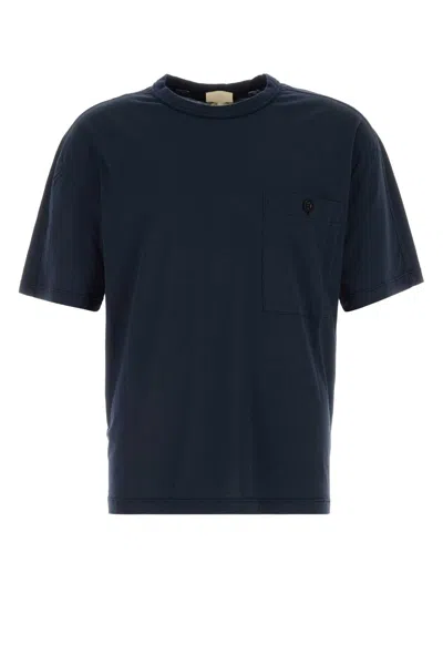 TEN C NAVY BLUE COTTON T-SHIRT