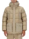 Ten C Oversize Quilted Hooded Jacket In Brown