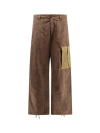 Ten C Nylon Blend Trouser With All-over Print In Brown