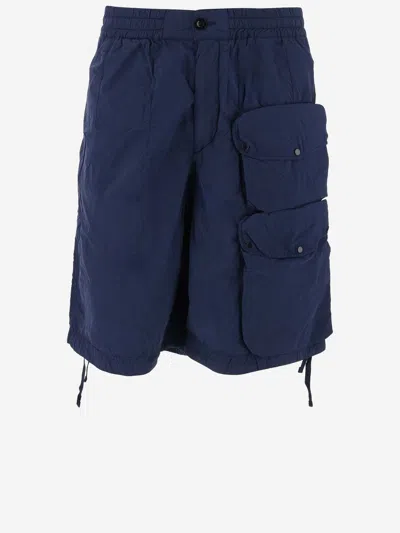 Ten C Nylon Cargo Shorts In Blue