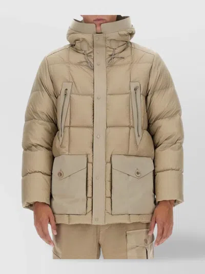 TEN C OVERSIZE QUILTED HOODED JACKET