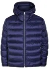 Ten C Padded Hooded Nylon Jacket In Blue