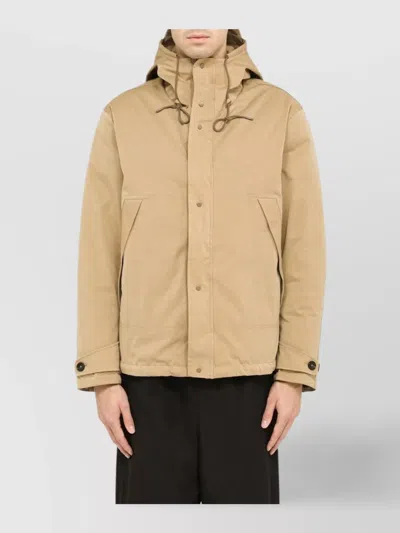 TEN C PADDED JACKET DRAWSTRING HOOD