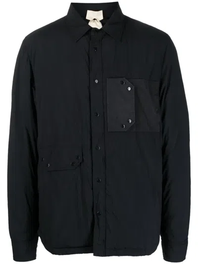 Ten C Button-up Cotton Jacket In Black