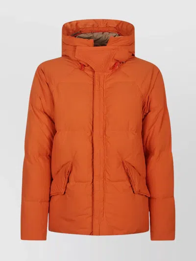 TEN C PADDED QUILTED PARKA WITH HOOD AND POCKETS