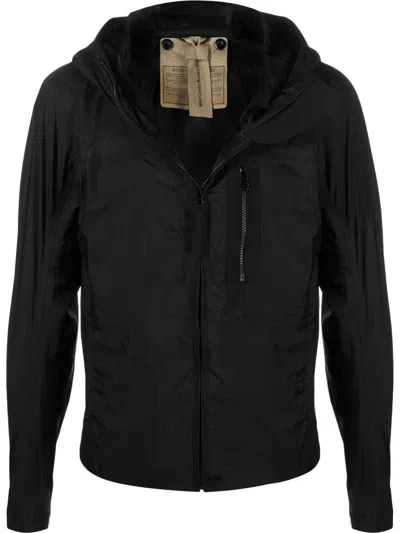 Ten C Panelled Hooded Jacket In Schwarz