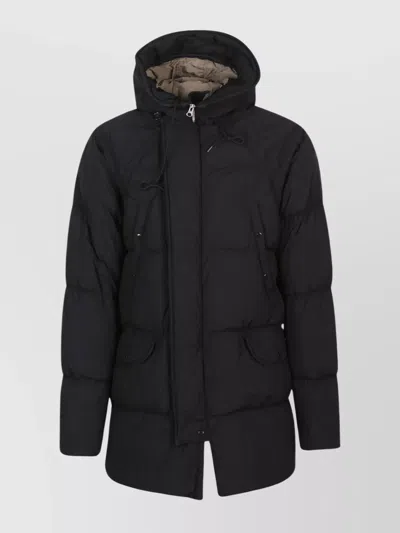 TEN C PARKA WITH HOOD AND QUILTED TEXTURE