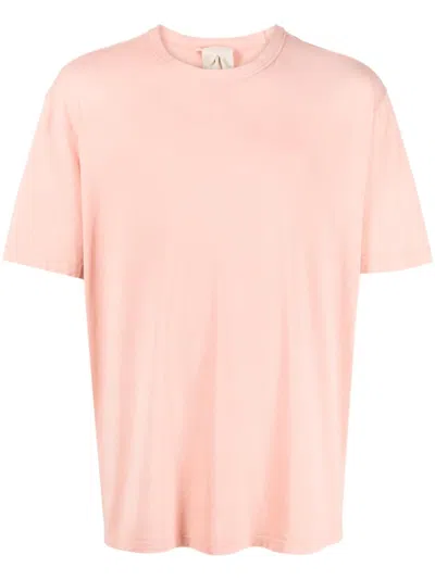 TEN C PINK LOGO PATCH T-SHIRT