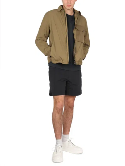 Ten C Pocket Zip-up Shirt Jacket In Brown