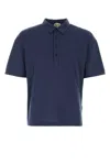 Ten C Navy Blue Cotton Polo Shirt In Blue
