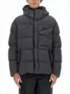 Ten C Quilted Black Down Jacket In White