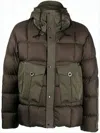Ten C Tempest Combo Down Jacket In Gray
