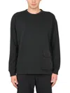 Ten C Crew Neck Cotton Sweatshirt With Front Pocket