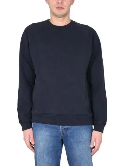 Ten C Relaxed Fit Crewneck Sweatshirt In Blue
