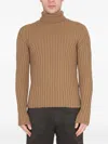 Ten C Roll-neck Sweater In Brown