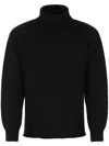 Ten C Black Wool Blend Sweater In Grey