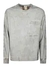 Ten C Printed Cotton Sweatshirt In Light Grey