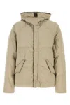 Ten C Hooded Nylon Artico Down Jacket With Drawstrings In 903