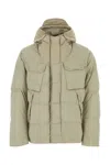 Ten C Nylon Quilted Hooded Jacket With Multiple Pockets