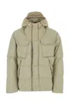 Ten C Piumino Anorak In Nylon Sabbia  Uomo In Green