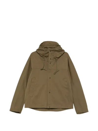 Ten C Shannon Zip-up Hooded Jacket In Green