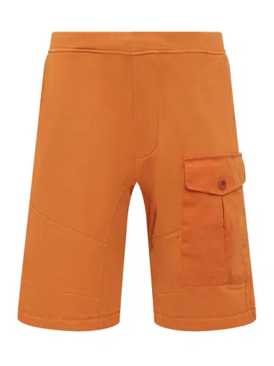 Ten C Short Pants Suit In Arancione/pesca