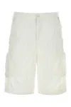 Ten C Bermuda Shorts Nylon Belt Loops In White