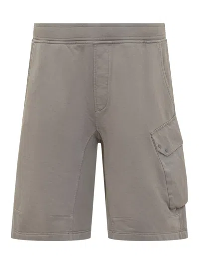 Ten C Shorts With Elastic Waistband In Grey