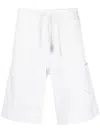 Ten C Side Patch-pocket Drawstring Shorts In White