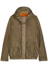 Ten C Skye Checked Hooded Shell Jacket In Brown