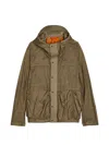 Ten C Skye Checked Hooded Shell Jacket In Brown