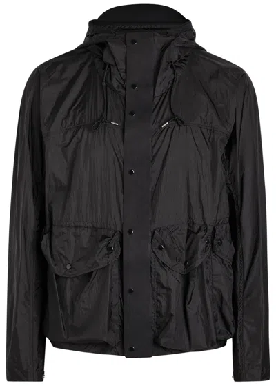 Ten C Skye Panelled Shell Jacket In Black