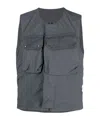 Ten C Flap-pocket Gilet In Gray