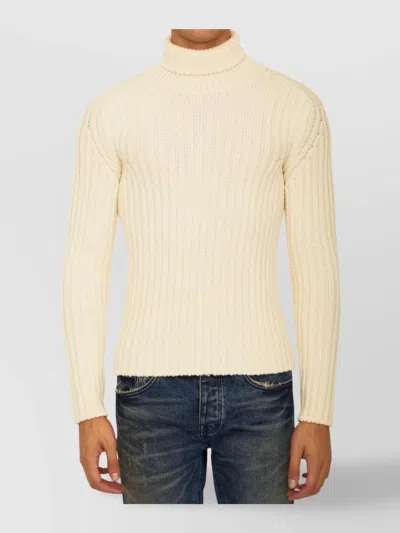 TEN C SLIM FIT WOOL TURTLENECK SWEATER