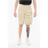 Ten C Solid Color Nylon Cargo Shorts
