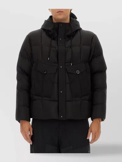 Ten C Storm Jacket With Hood And Pockets In Black