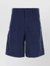 Ten C Blue Stretch Cotton Bermuda Shorts