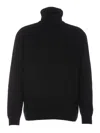 Ten C Black Wool Blend Sweater In Black